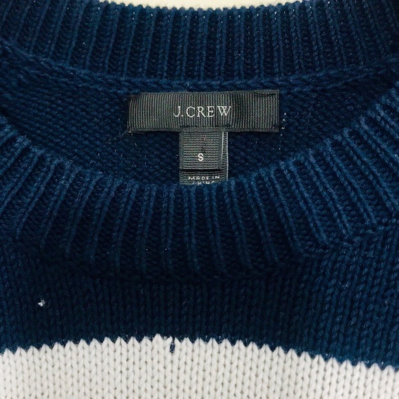 |J Crew| Navy and White Striped Sweater Size Small - Picture 4 of 8